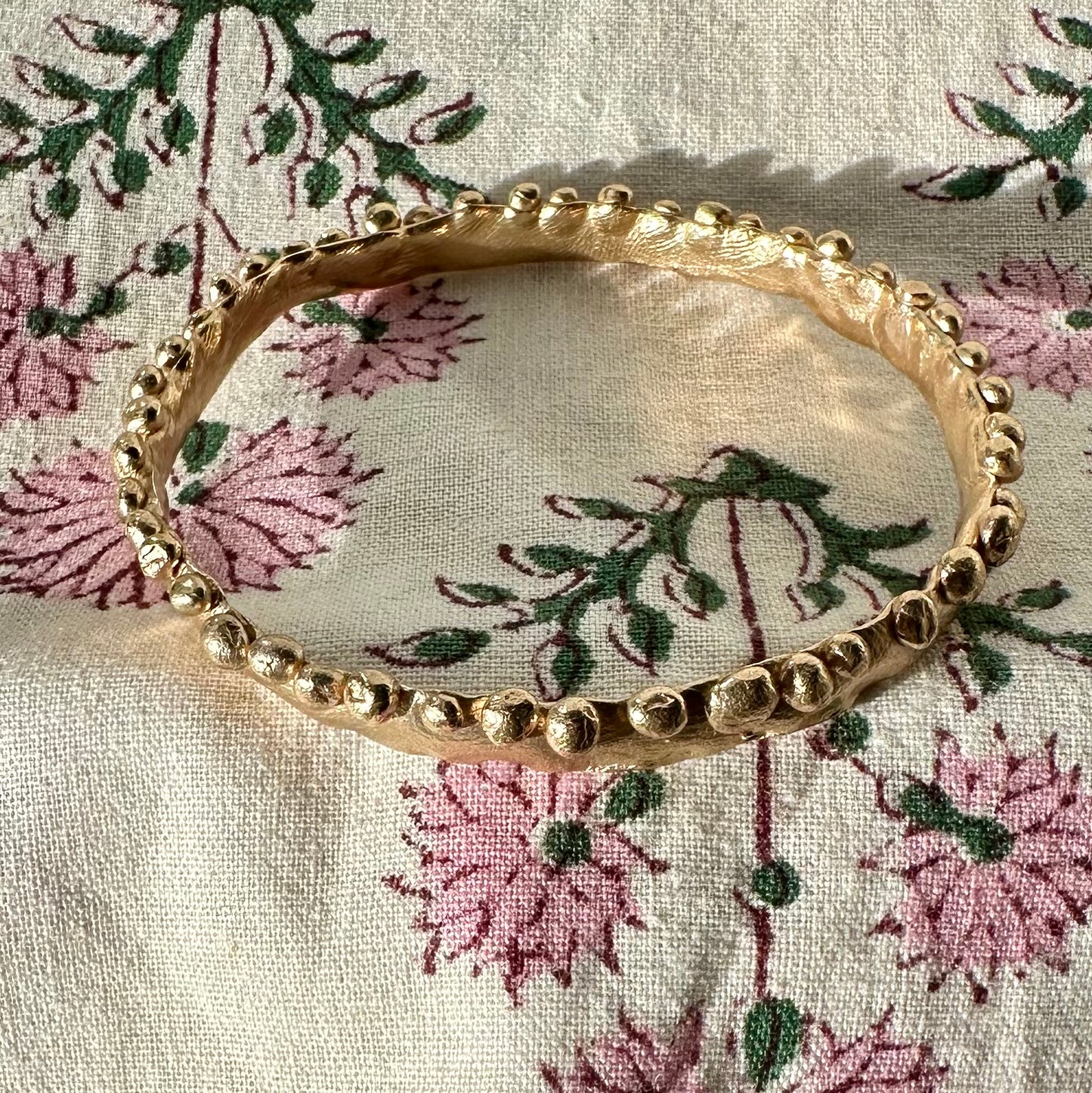Beautiful bobble edged bangles reminiscent of the frilly bobbly edged kelp seaweed. Handmade in wax and cast in bronze