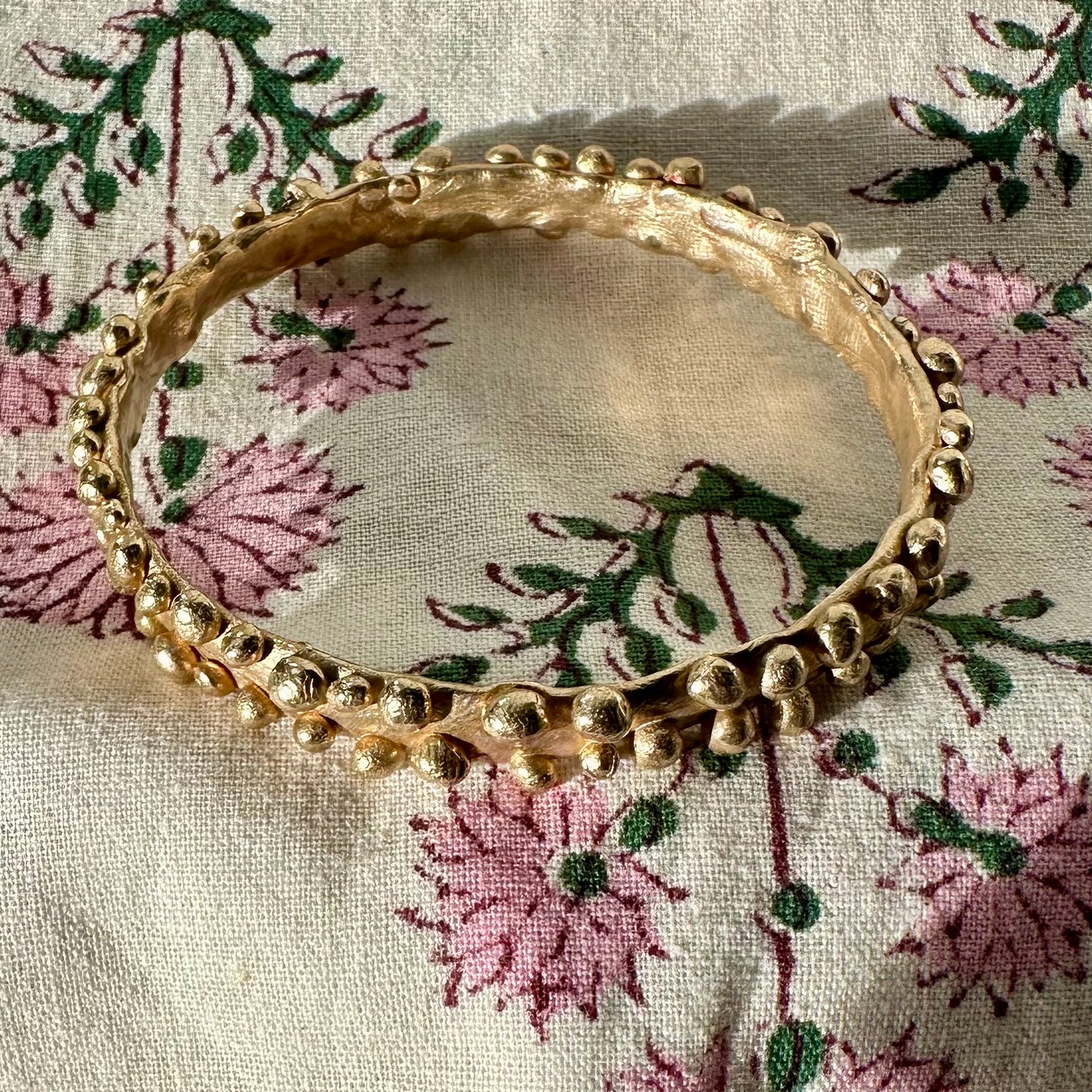 Beautiful bobble edged bangles reminiscent of the frilly bobbly edged kelp seaweed. Handmade in wax and cast in bronze