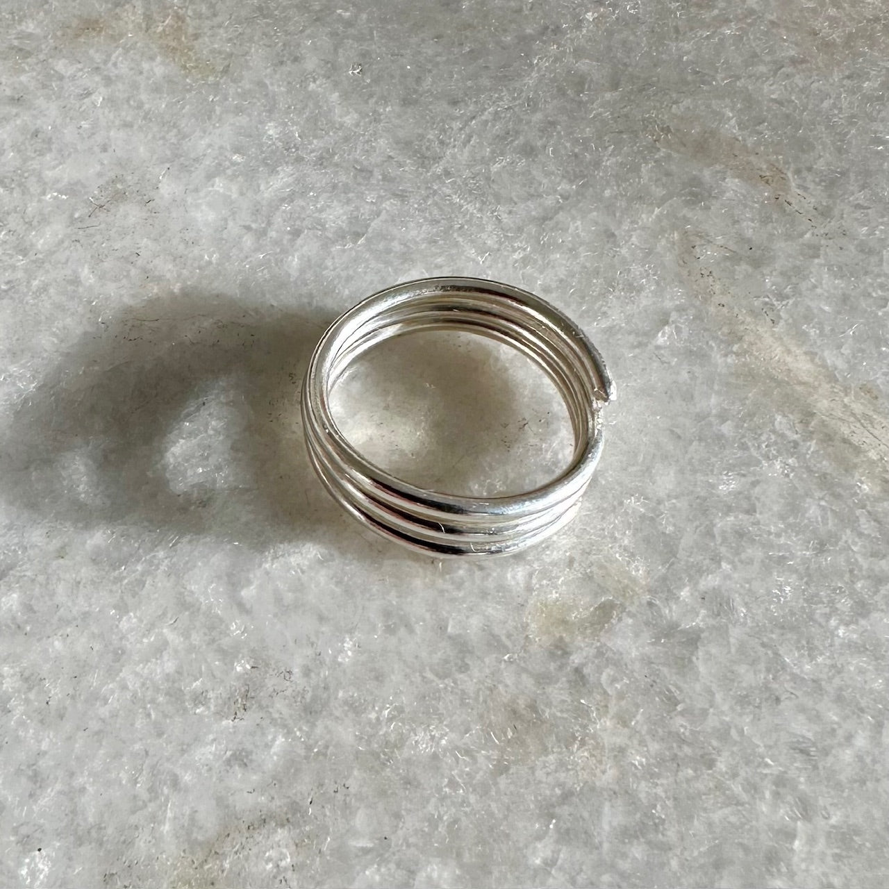 SILVER SMOOTH SPIRAL RING