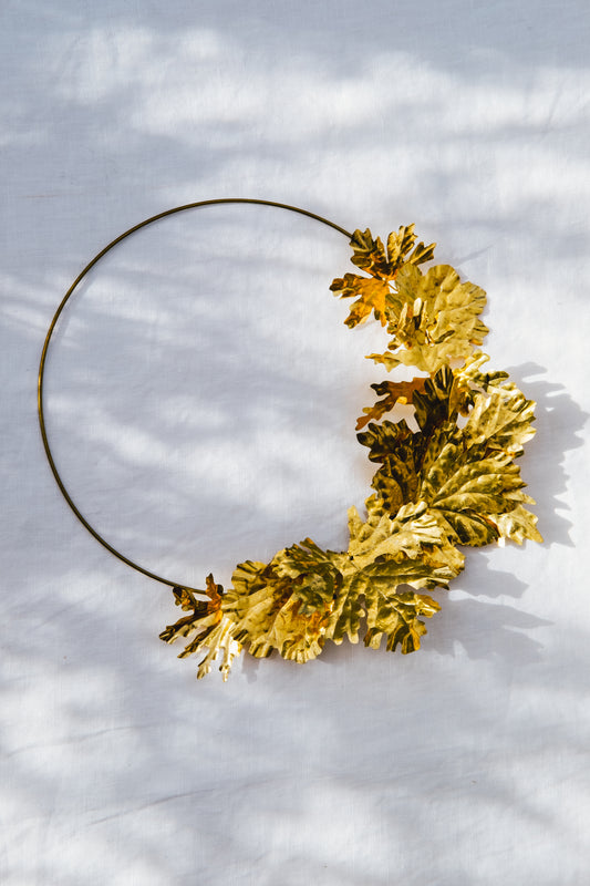 WORKSHOP - BRASS LEAF WREATH