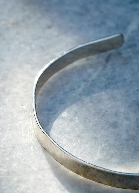 Silver Cuff Bracelet: simple recycled adjustable silver cuff.